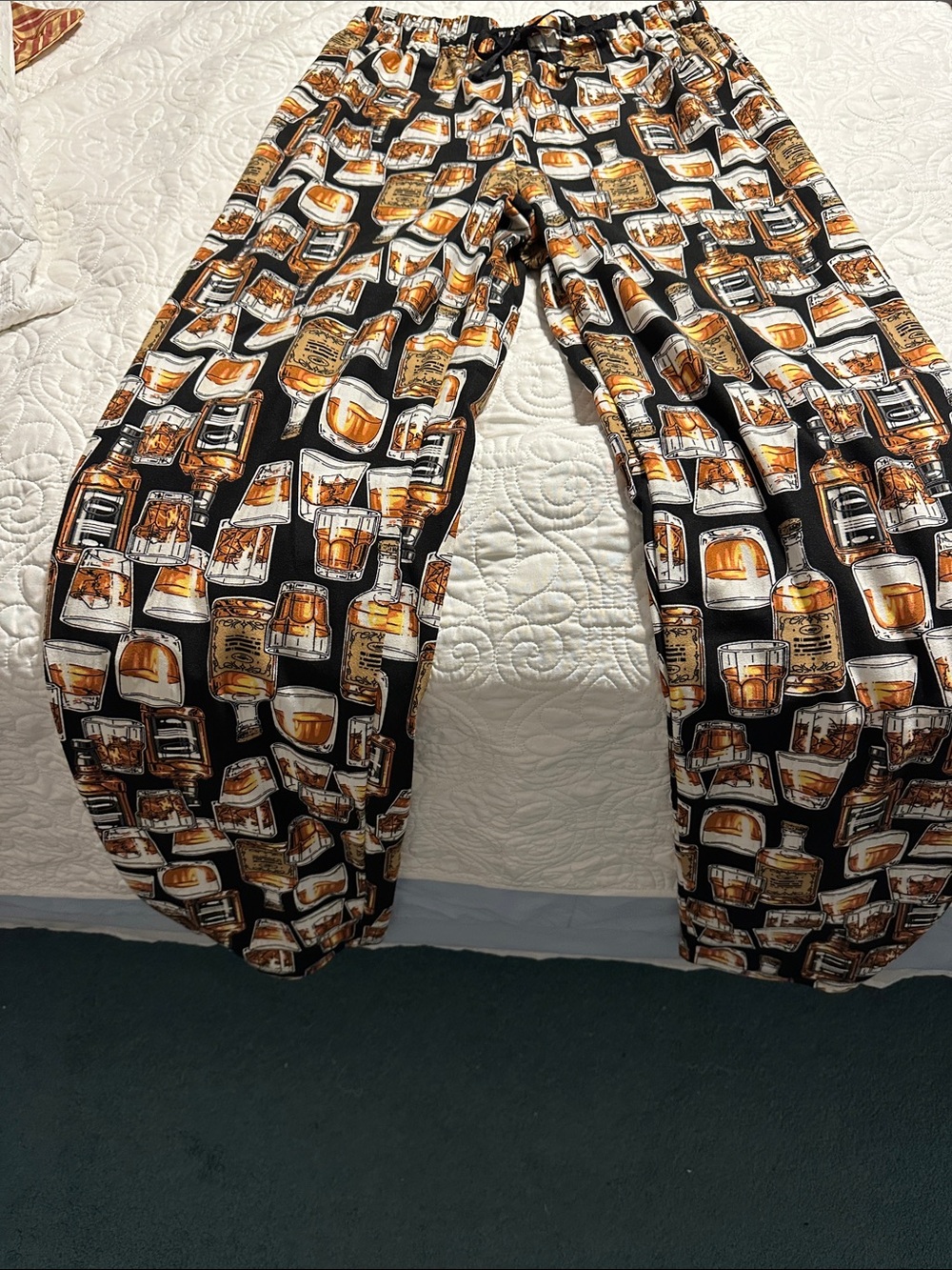 Men's Black Bottle-Print Lounge PJ’s